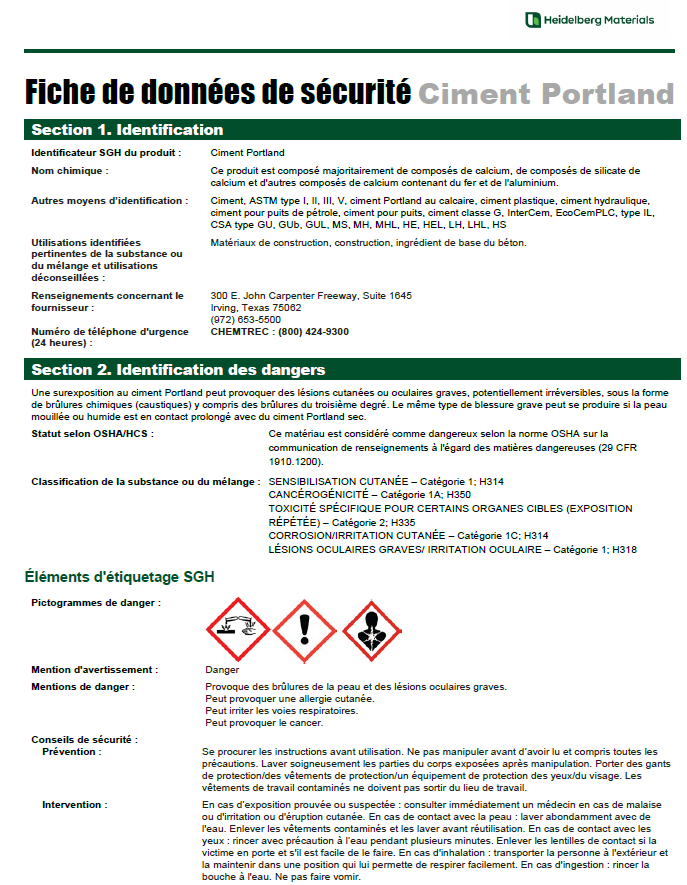 french-Safety Data Sheets