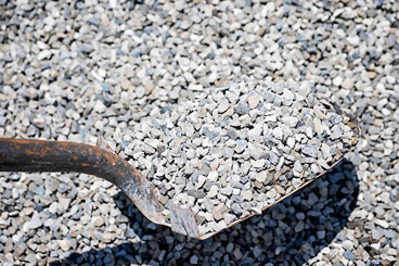 aggregates being shoveled