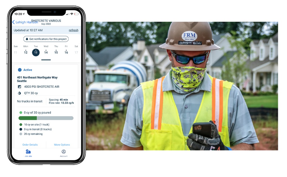 Onsite Order Card Onsite Order Card and man on phone