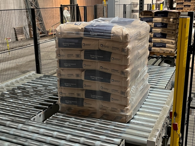 Bagged cement at Cementon terminal
